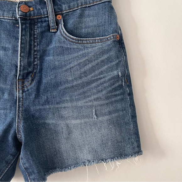 Madewell High-Rise Denim Shorts in Glenoaks Wash: Cutoff Edition Size 26 - Picture 7 of 9